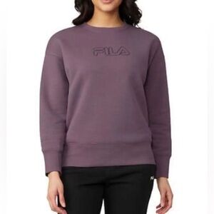 FILA Ladies' Purple Logo Crewneck Sweatshirt